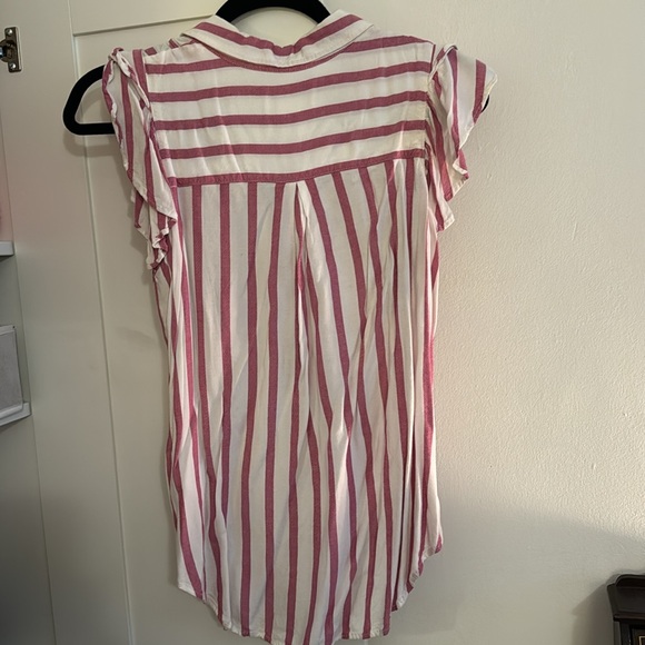 Anthropologie Maeve Pink Striped Top - Picture 3 of 4